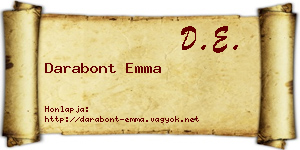 Darabont Emma névjegykártya